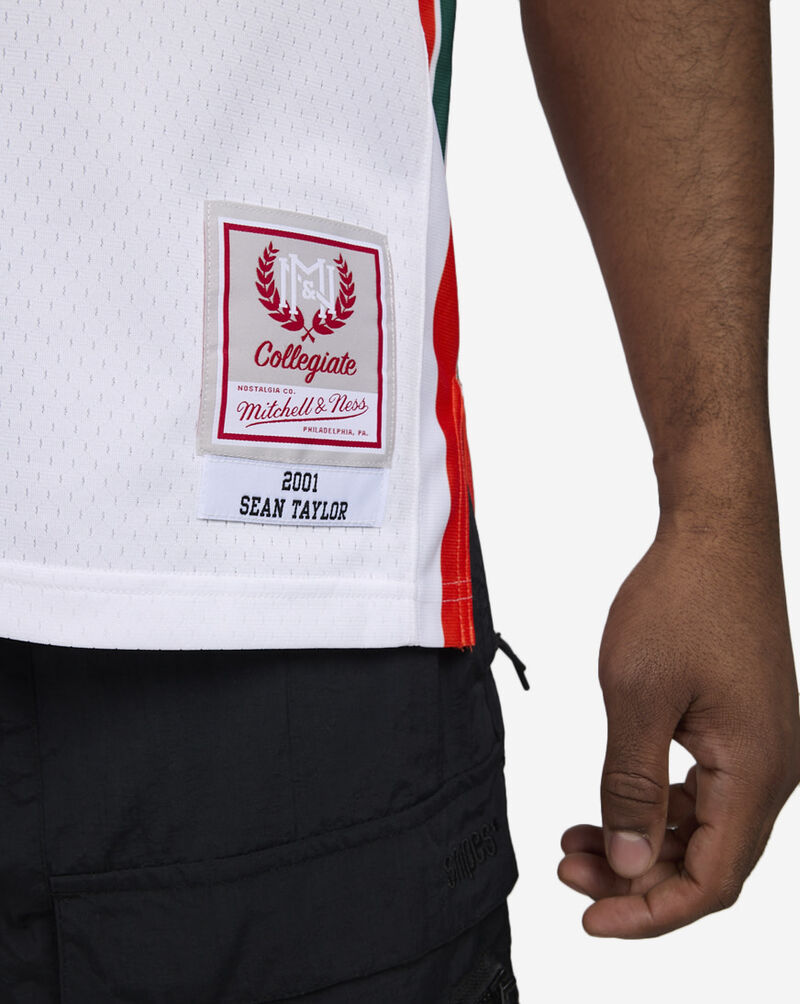 Mitchell  Ness Miami Hurricanes Sean Taylor #26 Jersey JY13045-MIAWHIT White 3