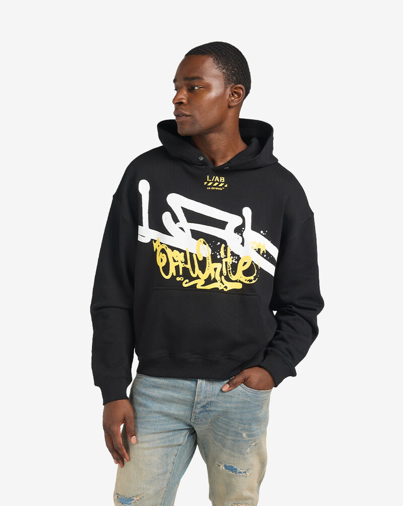 L/AB c/o Off-White Off-White Graffiti Hoodie 44LABF26K072-001 Black 1