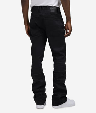 Lazy Stacked Flare Jean