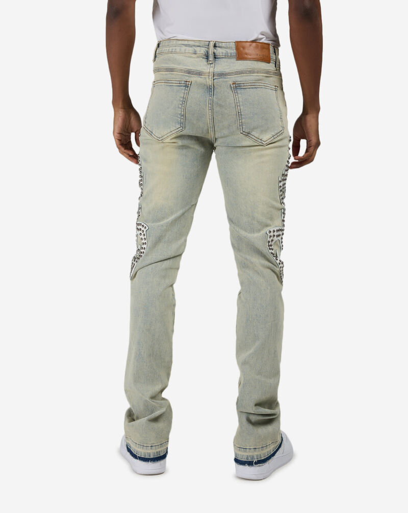 WAIMEA Western Embellished Stacked Jeans M8505D-BLU Blue 2