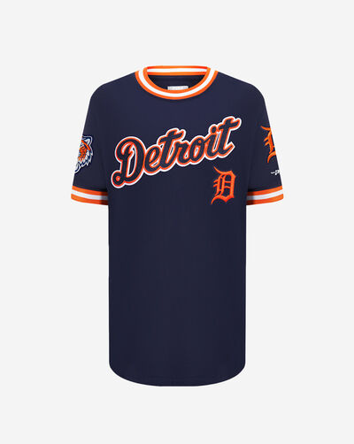 Big Boys' Detroit Tigers Retro Classic Striped Rib Tee