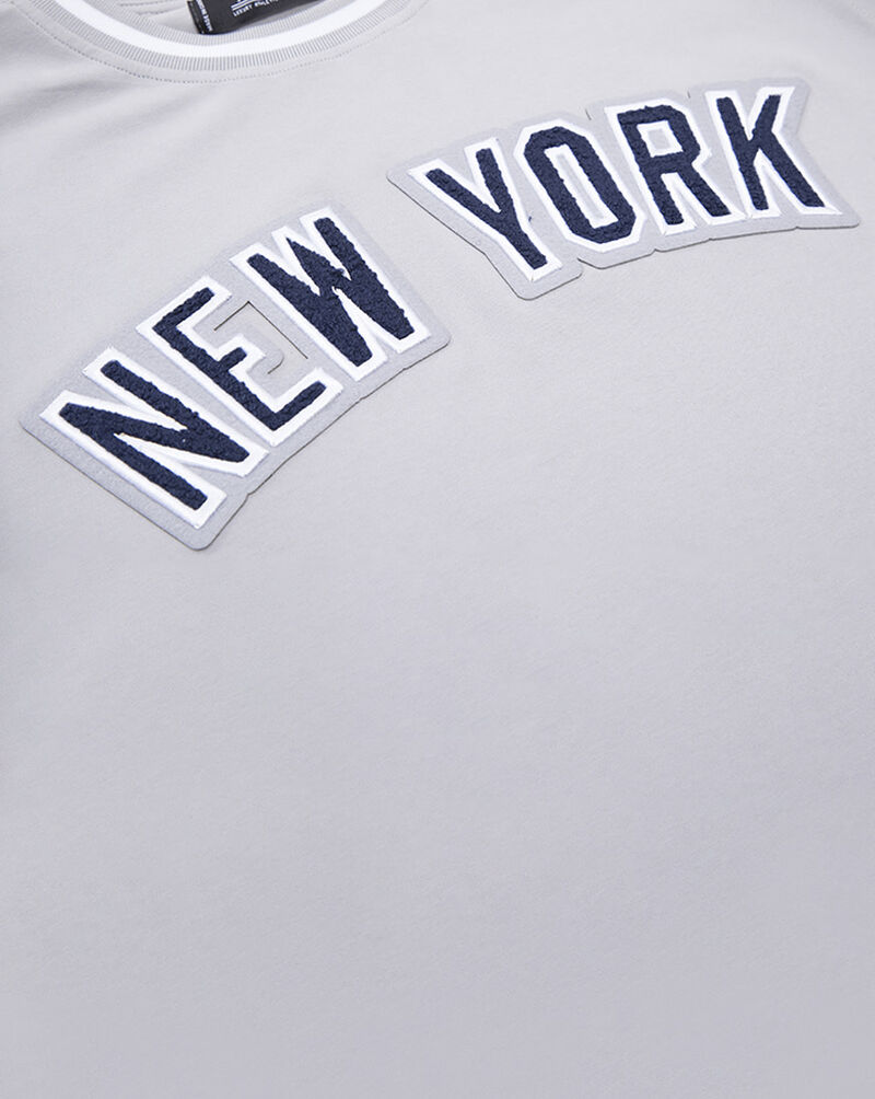 PRO STANDARD New York Yankees Classic Chenille Double Knit Tee  LNY131891-GRY Grey 2