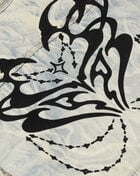 Smoke Rise Flocked Thorn Heart Denim Jacket RJJ26S401SN-SEVILLEBLUE Blue 4