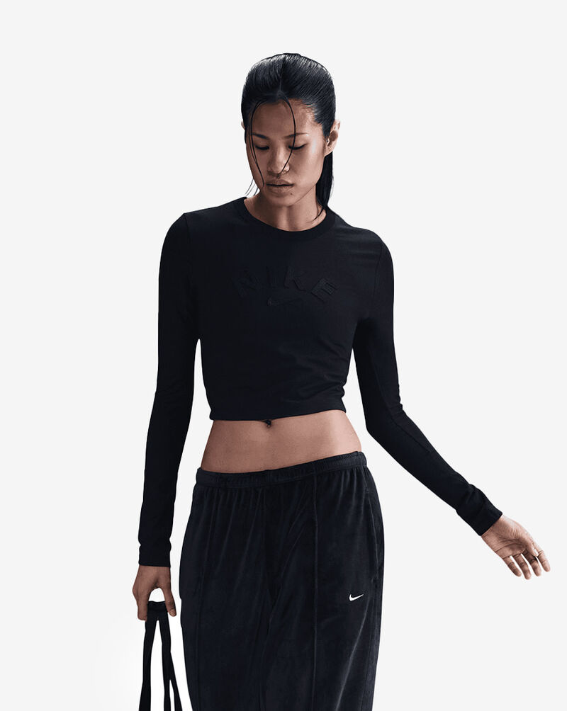 Nike NSW Chill Crop Knit T-Shirt HQ1702-010 Black 1