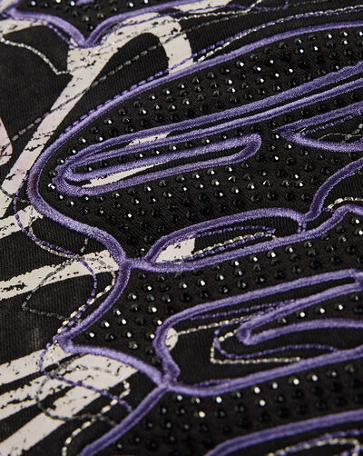 Rhinestone Dystopia Stacked Fleece Pants 