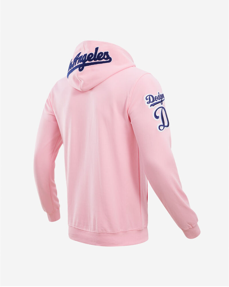 PRO STANDARD Los Angeles Dodgers Classic Chenille Double Knit Pull Over Hoodie LLD531601-PNK Pink 3