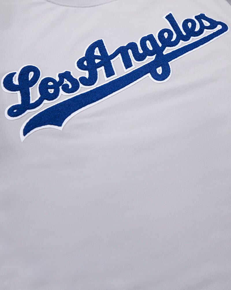 PRO STANDARD Los Angeles Dodgers Classic Chenille Tee  LLD131604-GRY Grey 4