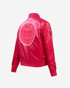 Detroit Pistons Triple Pink Satin Jacket