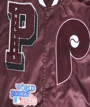 Philadelphia Phillies Retro Mash Up Rib Satin Jacket 