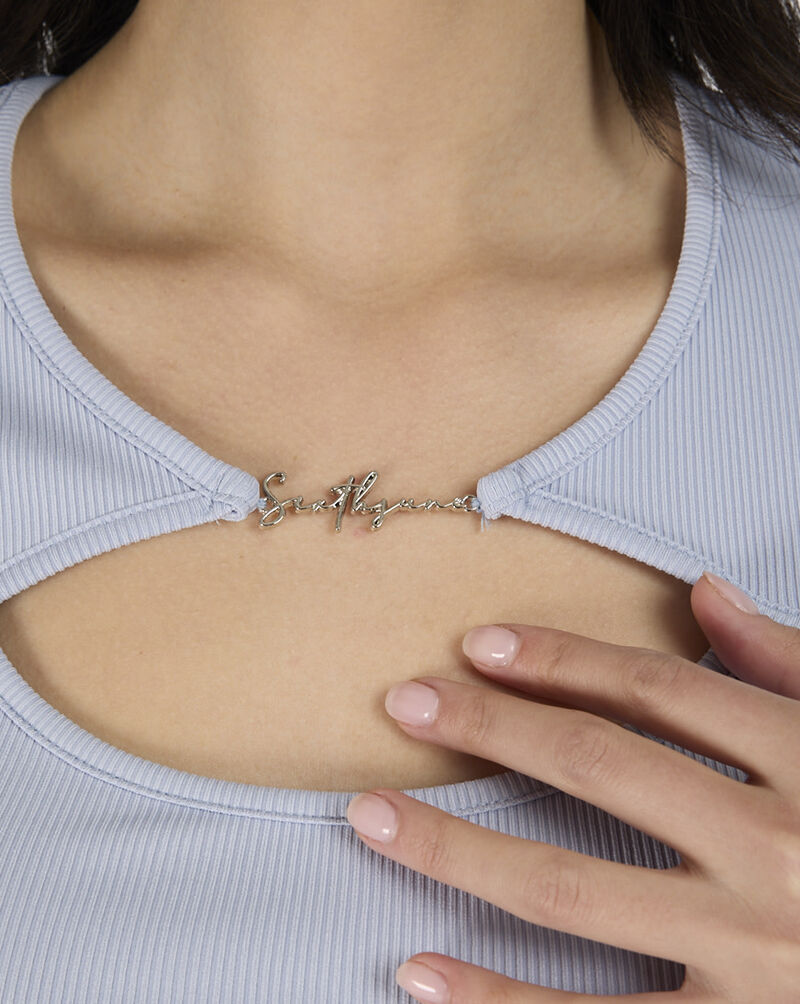 Sixth June Metal Logo Long Sleeve Top 34134-LBLU Blue 3