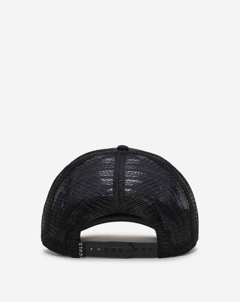 Cult of Individuality Clean Crystal Logo Mesh Back Trucker Curved Visor  623B11-CH80A Black 3