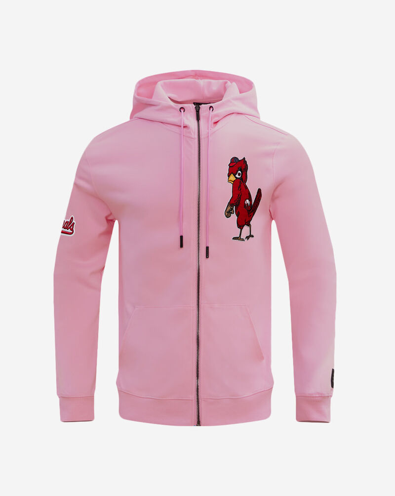 PRO STANDARD St. Louis Cardinals Classic Chenille Double Knit Full-Zip Hoodie  LSC531936-PNK Pink 1