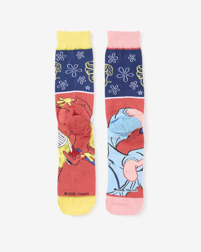 Odd Sox Spongebob and Patrick Big Head Crew Socks (L) SN-35570MONCD Multi 3