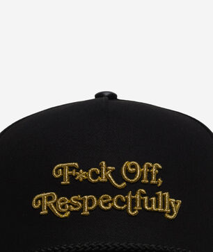 Respectfully Twill Nappa Leather Trucker Hat