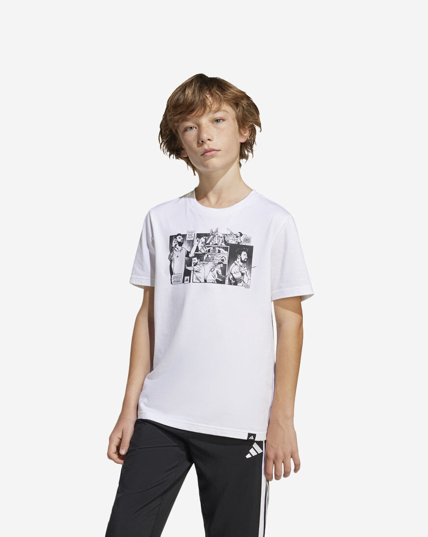 Shop adidas Kids' Messi Icon Graphic Tee JJ1412 white | SNIPES USA