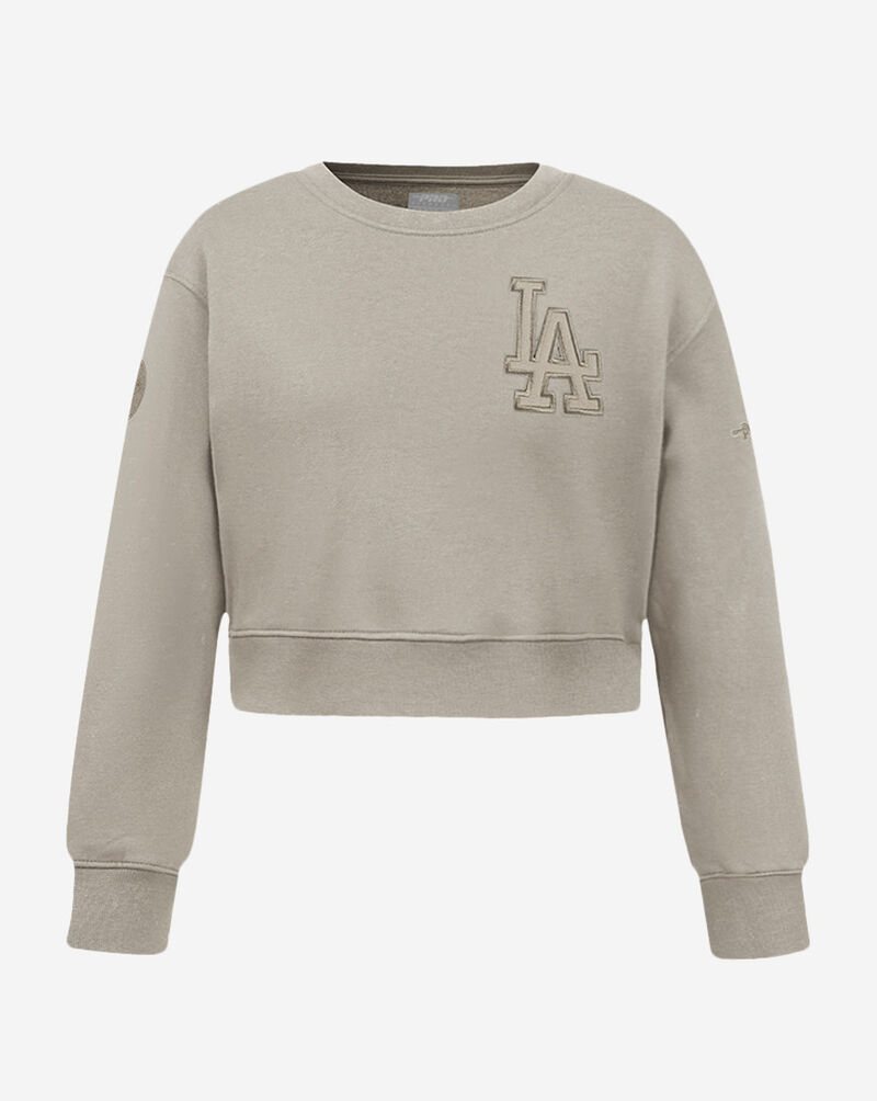 PRO STANDARD Little Girls' Los Angeles Dodgers Neutral Fleece Crewneck LLDBC315038-TAU Beige 1