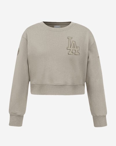 Little Girls' Los Angeles Dodgers Neutral Fleece Crewneck