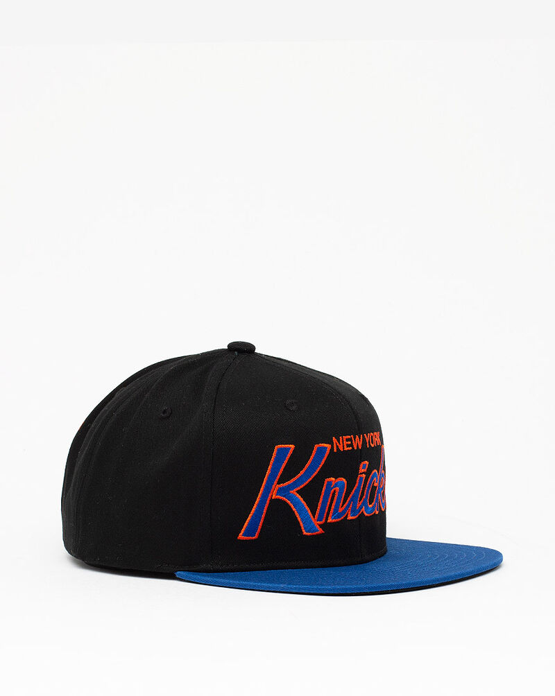 Shop Mitchell Ness New York Knicks Flat Script Snapback