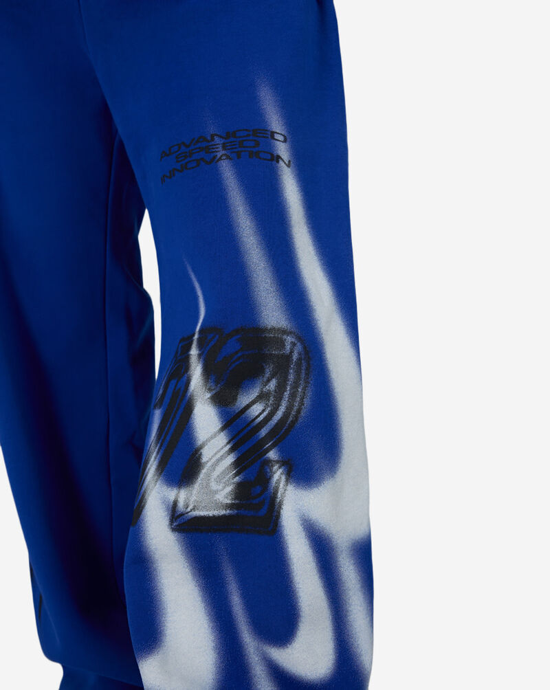 Nike Studio Fleece Medium Weight Oversized High-Rise Straight-Leg Graphic Pants IV4956-417 Blue 3
