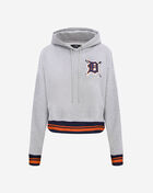 Detroit Tigers Mash Up Rib Fleece Cropped Pullover Hoodie