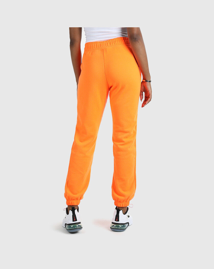 Nike women's sportswear neon swoosh fleece pants orange clearance