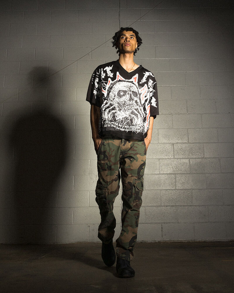 Hudson Fear Cropped Mesh Tee E1134567-BLK Black 4