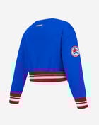 Big Girls' Atlanta Braves Retro Classic Rib Fleece Crewneck