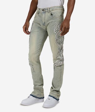 Western Embellished Stacked Jeans