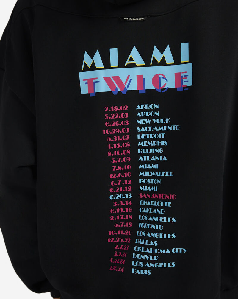 Nike LeBron Standard Issue "Miami Twice" Therma-FIT Basketball Pullover Hoodie IH8830-010 Black 3