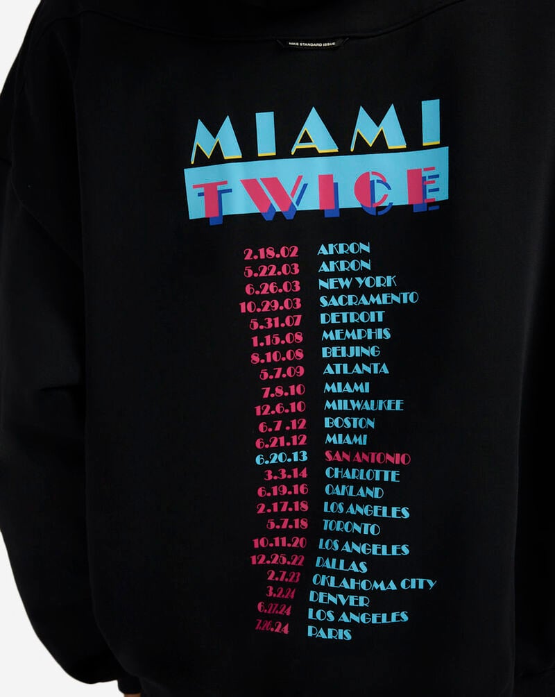 Nike LeBron Standard Issue "Miami Twice" Therma-FIT Basketball Pullover Hoodie IH8830-010 Black 3