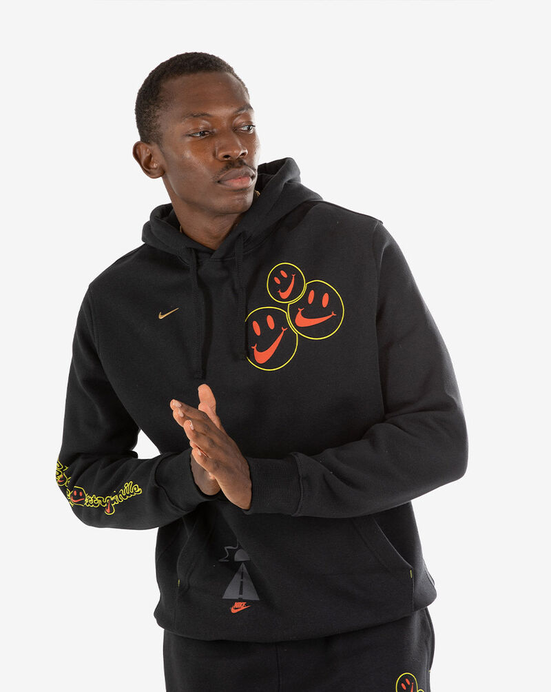 Shop Nike NSW Club Fleece Smile Pullover Hoodie DQ3520010 black