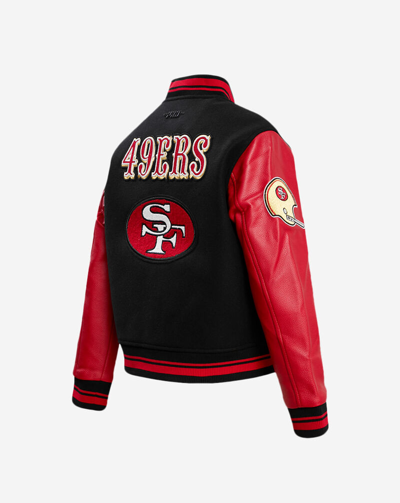 PRO STANDARD San Francisco 49Ers Retro Classic Rib Wool Varsity Jacket FS4H43620-BRK Black 3