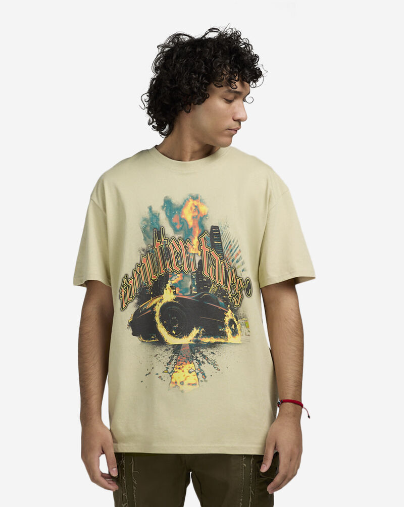 Forgotten Faces burnout tee FOFUS118-00208 Beige 1