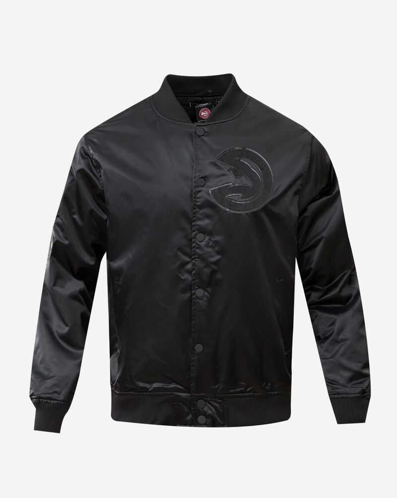 PRO STANDARD Atlanta Hawks Triple Black Satin Jacket BAH654601-3BK Black 1