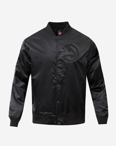Atlanta Hawks Triple Black Satin Jacket