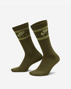 Nike NSW Everyday Essential 2PK Crew Socks (M/L) DH6170-906 Green 1
