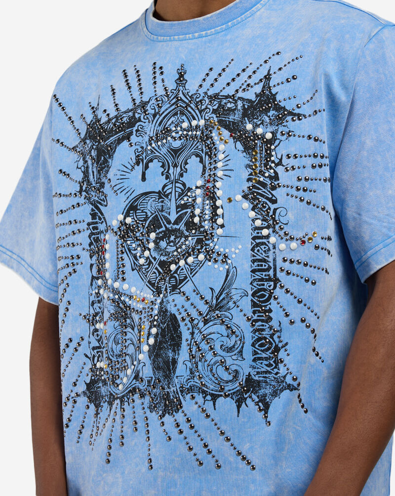 Smoke Rise Memento Mori Studded Tee KT26S453SN-BLU Blue 3