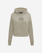 New York Knicks Neutral Cropped Pullover Hoodie 