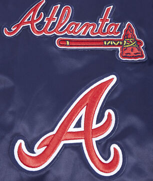 Atlanta Braves Old English Rib Satin Jacket