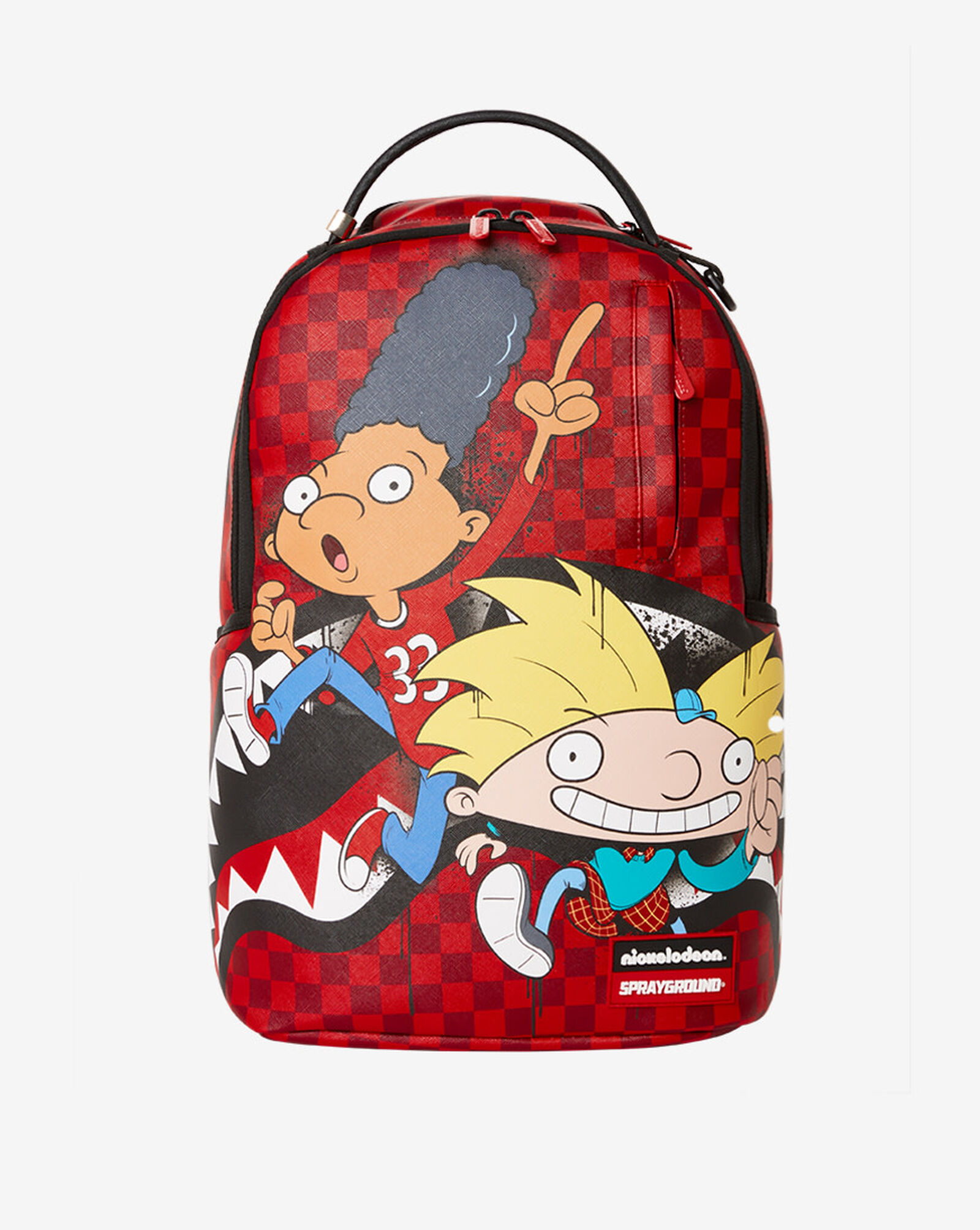 Shop Sprayground Hey Arnold On The Run Shark Backpack 910B4208NSZ red