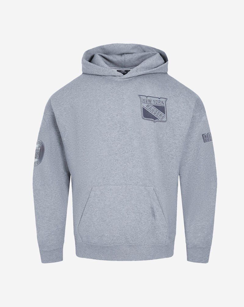 PRO STANDARD New York Rangers Neutral Drop Shoulder Fleece Pullover Hoodie HNR564369-DHG Grey 1