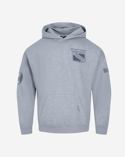 New York Rangers Neutral Drop Shoulder Fleece Pullover Hoodie