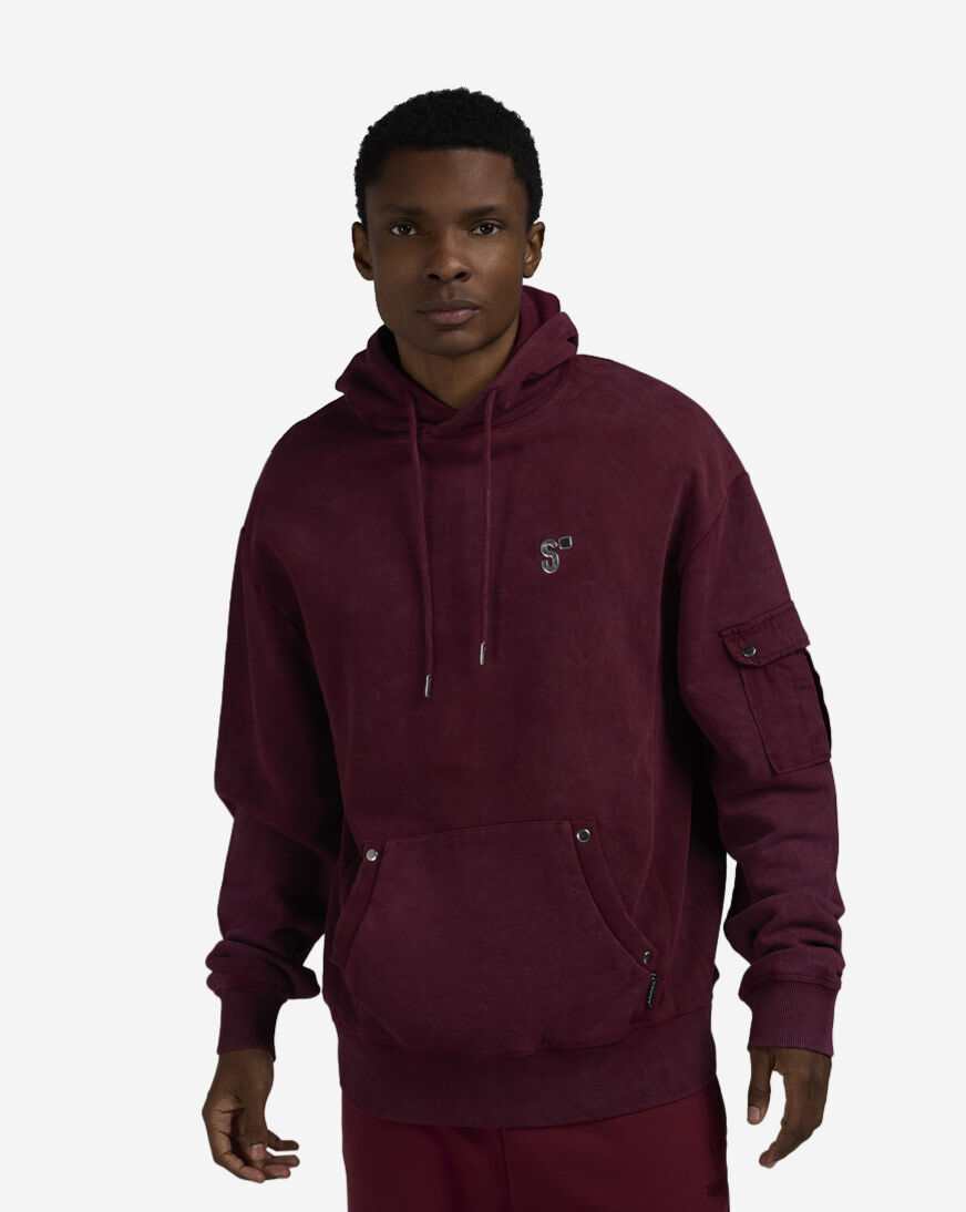 Shop SNIPES Heavy Weight Hoodie FW25MF021-650 red | SNIPES USA