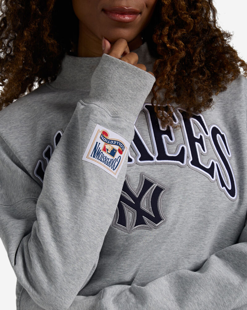 PRO STANDARD New York Yankees Mock Neck Crewneck  LNYC316878-HGR Grey 3