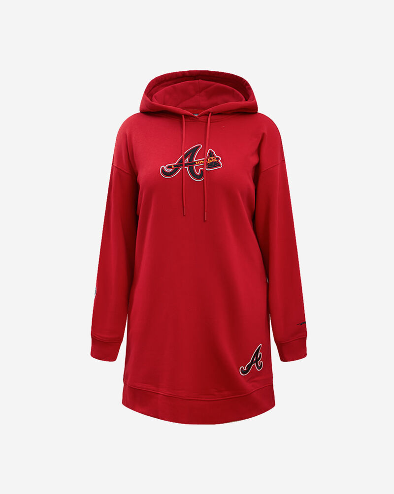 PRO STANDARD Atlanta Braves Classic Fleece Hoodie Dress LABB34346-RED Red 1