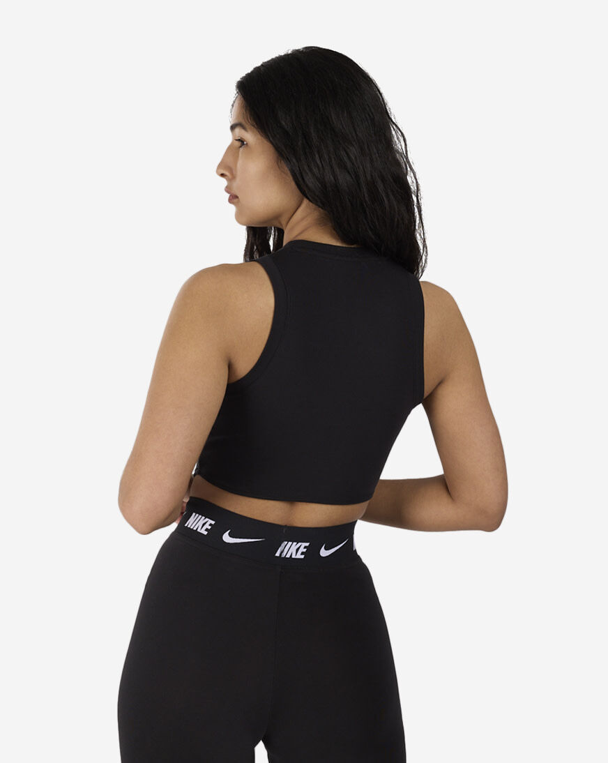Shop Nike NSW Essential Rib Crop Tank FB8279-010 black | SNIPES USA