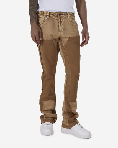 Stacked Panel Twill Pants