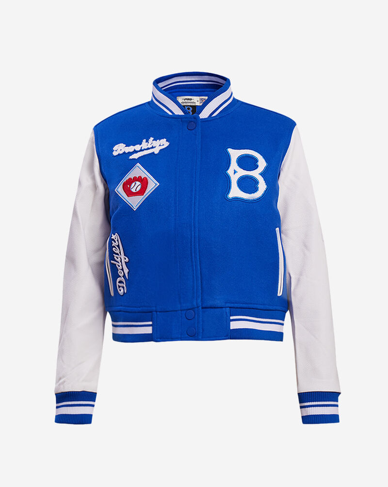 PRO STANDARD Brooklyn Dodgers Retro Classic Rib Wool Varsity Jacket LBDH35762-RWH Blue 1