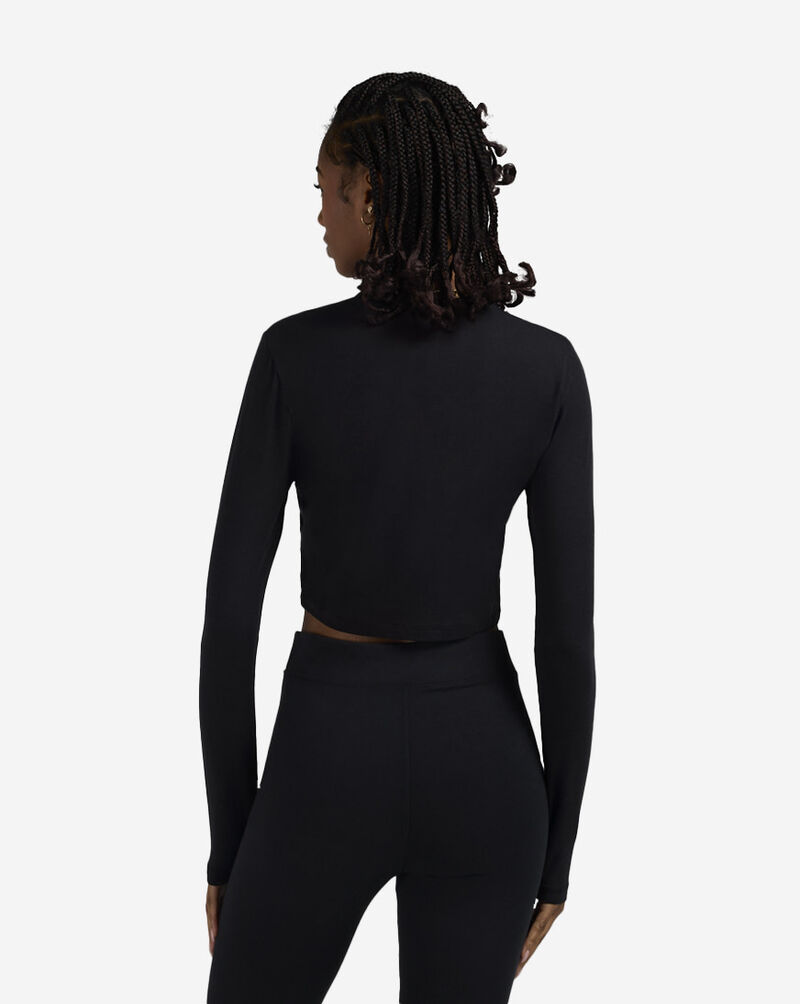 Nike NSW Chill Knit Slim Long-Sleeve Cropped Top HF5322-013 Black 2