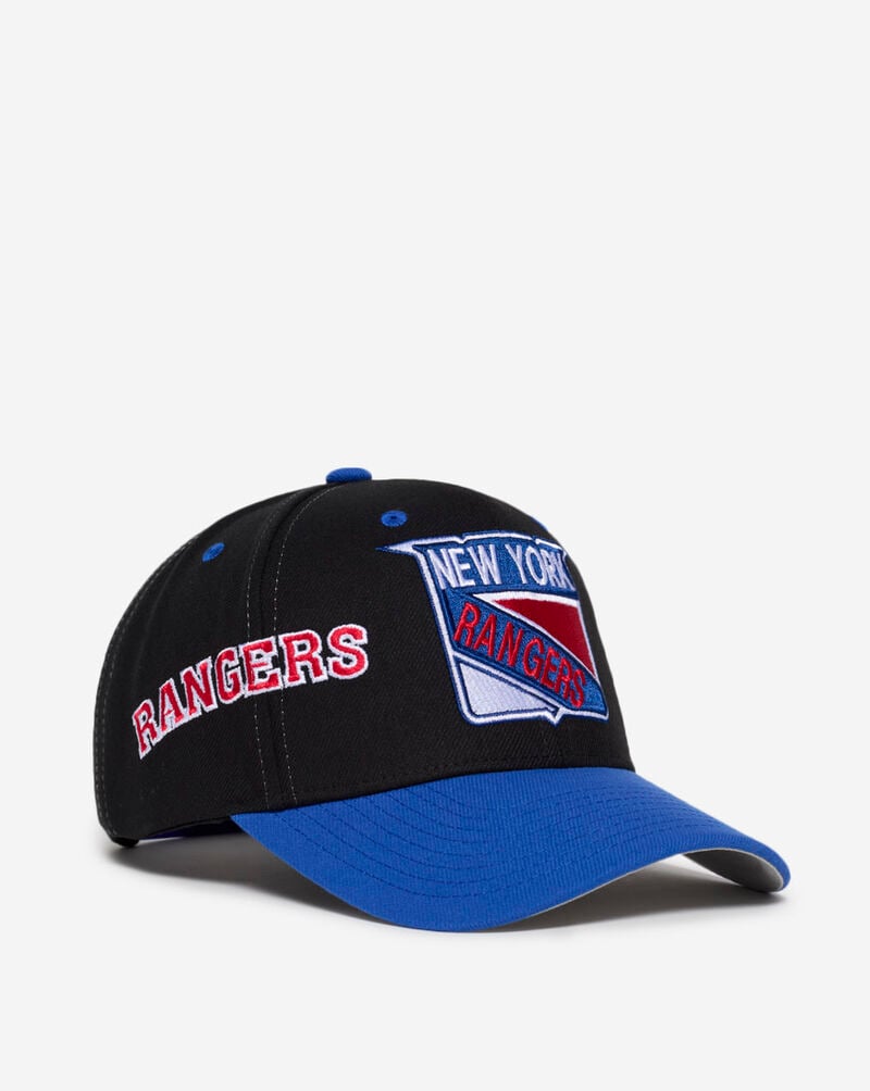 Mitchell  Ness New York Rangers Vintage Overbite Pro Snapback Hat HHSS7312-NYAYYPPPBLCK Black 1